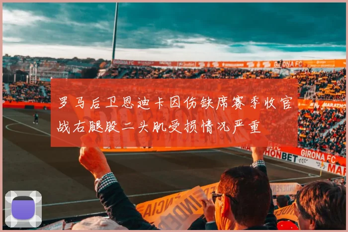 罗马后卫恩迪卡因伤缺席赛季收官战右腿股二头肌受损情况严重